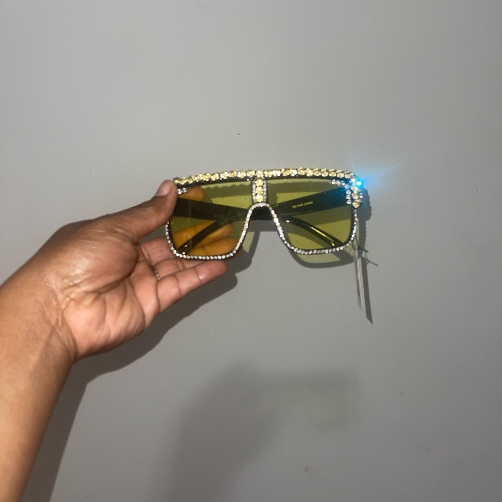 Blinged out rhinestone sunglasses